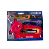Степлер мебельный тип 53 с набором скоб, 4 -14 мм,стальной красный, "Maximum" ( Максимум) МХ 46474